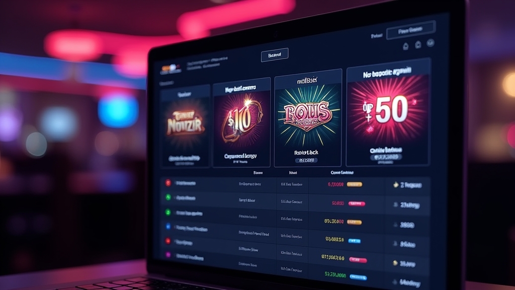 Vergleichstafel mit Bonuscode-, No-Deposit- und Cashback-Angeboten