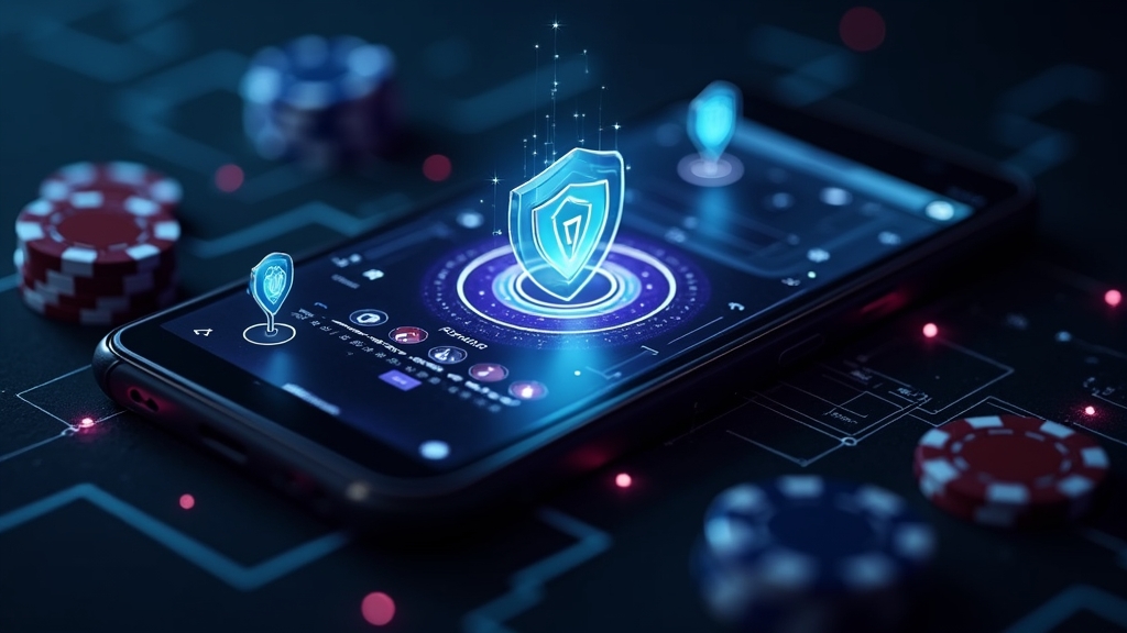 Sichere App mit Datenschutz- und Schutzsymbolen im Casino-Kontext